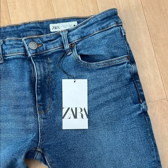 Zara 80s mid waist  Skinny Jeans 12 - Picture 7 of 11